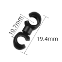 Set of 10 Rotating Clips for Gear Cables 19.4x4x4 mm Cable and Hose Guides Gear Shift Clips Mountain Bike Cycling Accessories 6