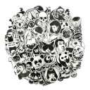 Set of 100 black and white PVC stickers for decorating items Animal and character designs English phrases Die-cut to shape Size 5 to 7 cm 2