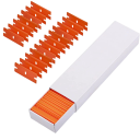 Set of 100 Double-Edged Plastic Blades Orange Safe Edges for Scrapers for Removing Dirt from Surfaces 1