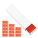 Set of 100 Double-Edged Plastic Blades Orange Safe Edges for Scrapers for Removing Dirt from Surfaces 4