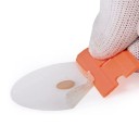Set of 100 Double-Edged Plastic Blades Orange Safe Edges for Scrapers for Removing Dirt from Surfaces 6