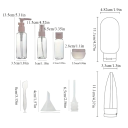 Set of 11 Travel Refillable Cosmetic Bottles Perfumes Shampoos Liquids Sprays Compact Containers for Lotion and Shower Gel 2