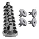 Set of 12 Dishwasher Wheels 4 x 4 x 2.9 cm Lower Basket Compatible with AEG Electrolux Favorit Zanussi Replacement Part 1