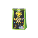 Set of 12 Kraft Gift Bags 22 x 12 x 8 cm and 18 Stickers 3.8 cm with Gaming Motifs Gaming Paper Bags for Gifts Celebrations Parties 3