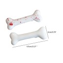 Set of 2 Bone-Shaped Hair Clips 5.5 × 2 cm Plastic White or Printed Punk Hair Accessory 2