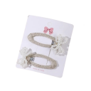 Set of 2 Children's Hair Clips with Beaded Butterfly Decorative Clips Cute Hair Accessories Girls' Hairstyles Elegant Styling Delicate Pearl Design 8