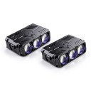 Set of 2 LED Light Bars 450 W 3000 K Three Projector Lenses Dimensions 11.4 x 7.4 x 3.3 cm Yellow Light For Car Bumper 1