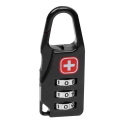 Set of 2 Mini Padlocks 6.2 x 2 cm 3-Digit Code Alloy Black Security Lock for Luggage Backpacks Lockers 2
