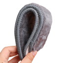 Set of 2 Pairs of Grey Plush Insoles Warm Winter Insoles Soft Footwear Insulation Insoles for Cold Days Thermal Insoles 3