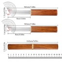 Set of 2 pcs 2-in-1 Camping Knife 19.5 cm Double Folding Knife Stainless Steel Blade Black and Brown Outdoor EDC Survival Knife 2