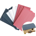 Set of 2 PVC Roof Covering for Models 1:30 20 × 29.5 cm Plastic Sheets Imitating Roof Tiles for Diorama Modelling 3