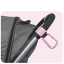 Set of 2 Stroller Hooks with Carabiner 20 cm Adjustable Bag Holder Shopping Strap for Stroller Handle 6