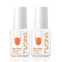 Set of 2 Strong Nail Glues 7g for Artificial Tips, Acrylic and Press-On Nails with Long Lasting Hold 1