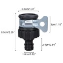 Set of 2 Universal Tap Adapters with Metal Clamp Plastic Quick Connectors for Garden Hoses and Irrigation 2