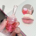 Set of 2 Water Lip Balms Peach and Honey Lip Hydration Gentle Care Natural Ingredients Protection Against Cracking Glossy Effect 3