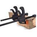 Set of 2 Woodworking Clamps 19 x 10.5 cm Jaw Spread 10 cm Clamping Force 29 kg Rotating Jaws Expansion Function Workshop Tool 3