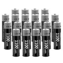 Set of 20 Rechargeable AAA Batteries 1100mWh Lithium-Ion USB-C Charging Compact Format Reusable Energy-Saving and Eco-Friendly Solution 1