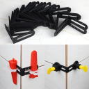 Set of 25 Corner Clips for Tile Leveling 6.1 x 2.5 mm Hard Plastic Tiler Wedges Leveling System Tiling 2