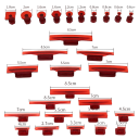 Set of 28 Pulling Attachments for PDR Dent Repair Nylon Attachments of Various Sizes Compatible with Dent Puller 4