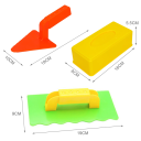 Set of 3 Beach Sand Toys Spade Mould Scraper with Net Outdoor Toys Beach Equipment for Children Summer Fun 3