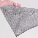 Set of 3 Cleaning Cloths 20 x 20 cm Microfibre PVA Metal Fibres Single Layer Kitchen Scouring Cloth 1