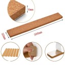 Set of 3 Cork Wall Strips 30 × 5 × 0.6 cm Self-Adhesive Cork Notice Board Natural Colour for Notes and Photos 2