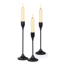 Set of 3 Metal Candle Holders 23.7 / 20.6 / 18 cm European Style Elegant Wedding Decoration Candle Stand Christmas Table Modern Metal Candle Holder 1