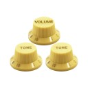 Set of 3 Plastic Knobs for Guitar Volume and Tone Control 18 Splines Universal Replacement Parts with Precise Fit 4