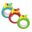 Set of 3 Tape Dispensers with Cutter Painting Accessories Yellow Tool for Packing Tapes Multiple Sizes Easy Cutting Efficient Work 2