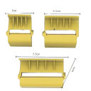 Set of 3 Tape Dispensers with Cutter Painting Accessories Yellow Tool for Packing Tapes Multiple Sizes Easy Cutting Efficient Work 4