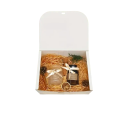 Set of 3 White Gift Boxes with Yellow Ribbon 27 × 20 × 8 cm, Foldable Paper Boxes for Gifts and Decorations 4