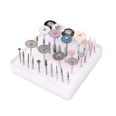 Set of 35 HP Tools for Polishing and Grinding Ceramics and Porcelain Diamond Burrs Discs Stones Silicone Wheels Brushes 1