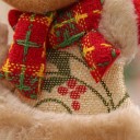 Set of 4 Christmas Figures 18x13 cm Textile Decorations Santa Snowman Reindeer Teddy Bear Hanging Ornaments for Tree Christmas Decoration 5