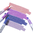 Set of 4 Glitter Markers Highlighters Glitter Markers for Creative Writing and Drawing Unique Design for Artistic Projects 5