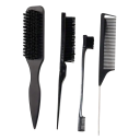 Set of 4 Hairdressing Tools Professional Brushes and Pointed Comb Ergonomic Styling for All Hair Types 1