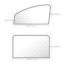 Set of 4 Magnetic Sun Shades for Cars 80x5 cm and 80x50x20 cm Opaque Double-Sided Curtains with Magnets Summer Protection for Front and Rear Windows 2