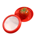 Set of 4 Silicone Food Storage Containers Leakproof Portable Stacking for Fruit and Vegetables Reusable 11