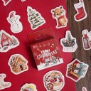 Set of 45 Christmas Stickers Various Designs Tree Gifts Snowman Santa Decoration for Gift Wrapping Cards and Decoration 2
