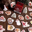 Set of 45 Christmas Stickers Various Designs Tree Gifts Snowman Santa Decoration for Gift Wrapping Cards and Decoration 3
