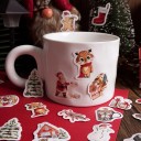 Set of 45 Christmas Stickers Various Designs Tree Gifts Snowman Santa Decoration for Gift Wrapping Cards and Decoration 5