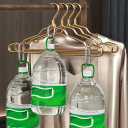 Set of 5 Aluminium Hangers 41 x 20 cm Gold Colour Metal Clothing Hangers Durable Design For Rod with a Diameter of 4.5 cm 3