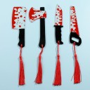 Set of 5 Bookmarks 15 cm Horror Weapon Theme with Tassel Themed Bookmark for Horror Lovers 15