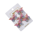 Set of 5 Butterfly Hair Clips 4 × 2.5 cm Colour Gradient Plastic Cute Hair Accessories 6