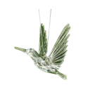 Set of 5 Christmas Ornaments Plastic Transparent Bird Shape 9 x 8 x 6 cm Hanging with String for Christmas Tree 1