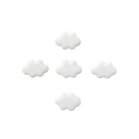 Set of 5 Cloud-Shaped Decorative Magnets 2.5 cm Resin with Magnet Mini Magnets for Refrigerator and Metal Surfaces for Home 2