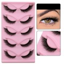 Set of 5 Pairs of Artificial Eyelashes Artificial Long Lashes with Full Strip Eyelash Extension Set Natural Adhesive Lashes 11