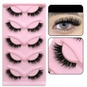 Set of 5 Pairs of Artificial Eyelashes Artificial Long Lashes with Full Strip Eyelash Extension Set Natural Adhesive Lashes 2