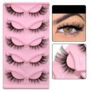 Set of 5 Pairs of Artificial Eyelashes Artificial Long Lashes with Full Strip Eyelash Extension Set Natural Adhesive Lashes 7