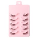 Set of 5 Pairs of Artificial Lashes Half Artificial Lashes Eyelash Extension Set Naturally Looking Adhesive Lashes 1