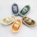 Set of 5 Plastic Boats 10.4 x 5.3 x 3.7 cm Water Toy in Soft Pastel Colours Stackable Boats for Bathing and Playing 5